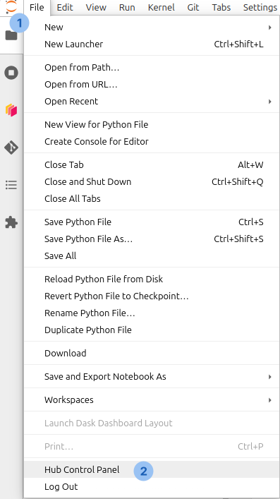 jupyclass jupyterlab menu